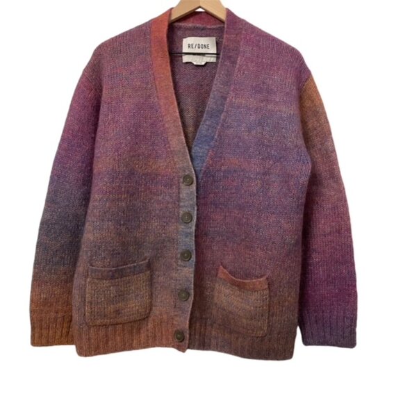 Re/Done Sweaters - NWOT Re/Done Oversized Space Dye 90s Cardigan Medium